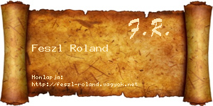 Feszl Roland névjegykártya